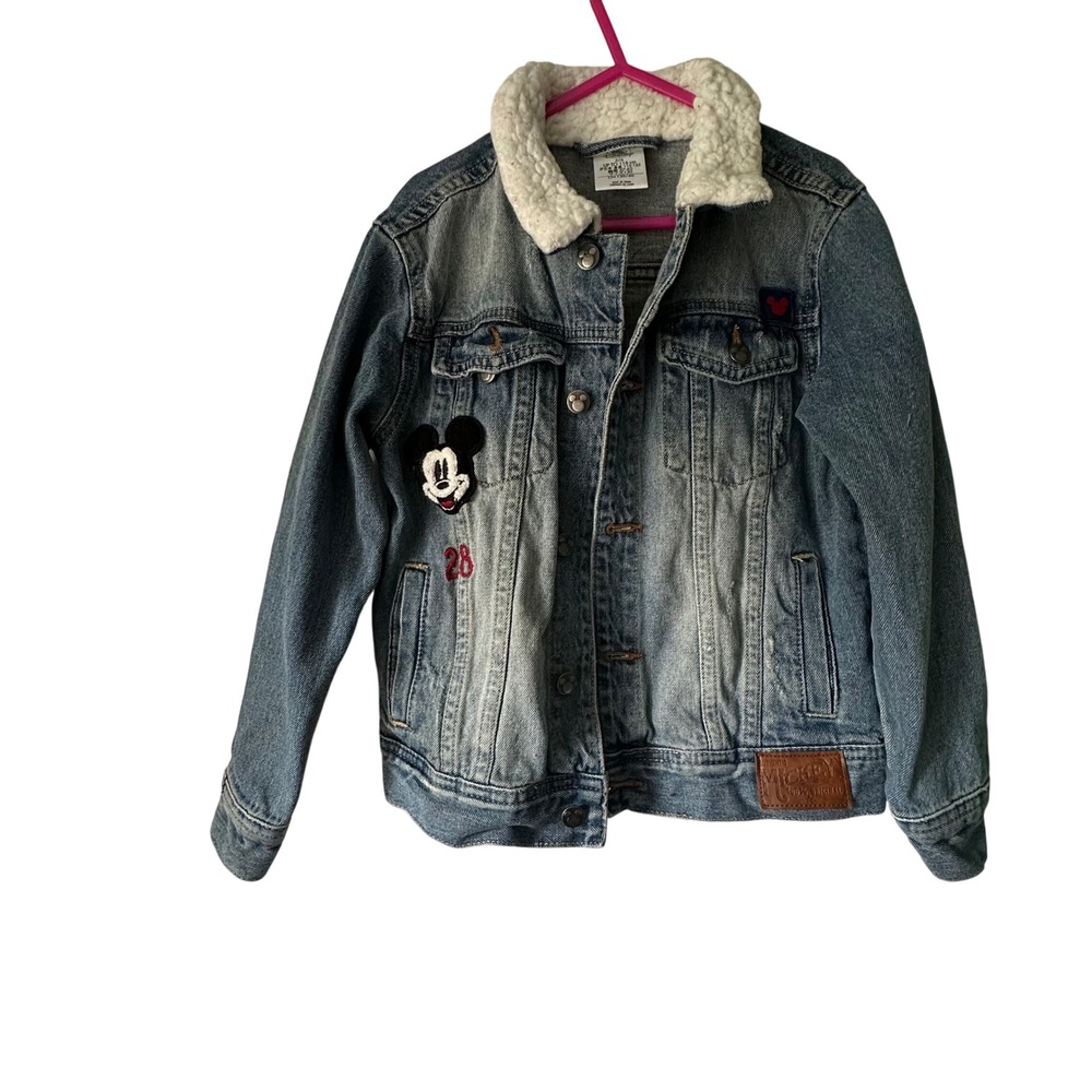 Disney Mickey Mouse Denim‎ Jacket Kids 5/6 Jean Trucker Coat Authentic Original